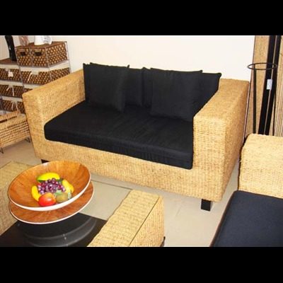 Sofa 3 plazas color natural jacinto de agua ratán