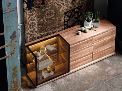 Walnut designer chest of drawers buffet