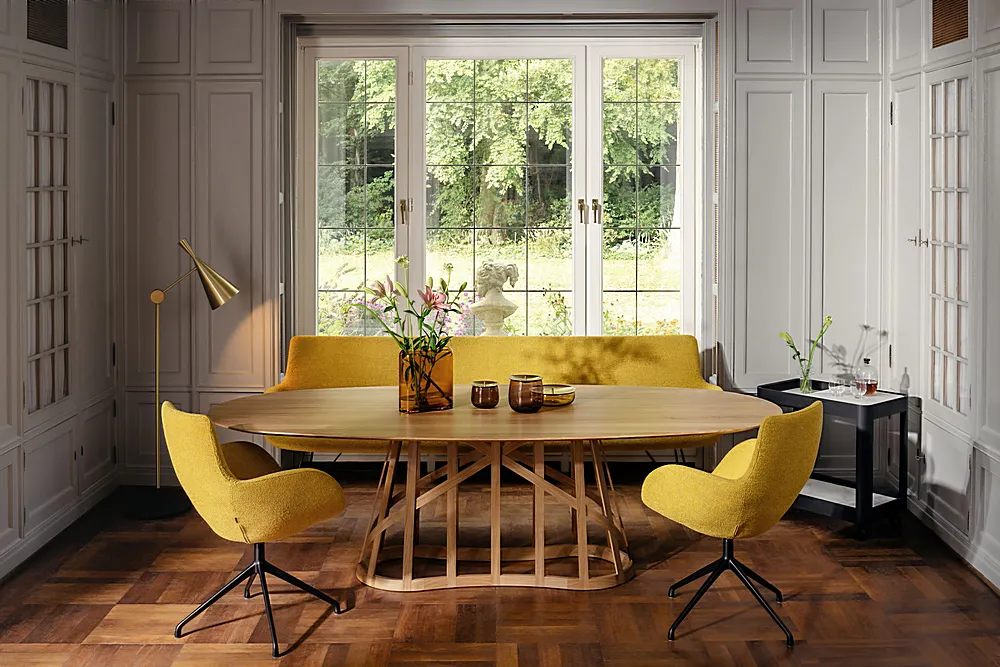Mesas de comedor de madera maciza de diseño alemán Marie (3)