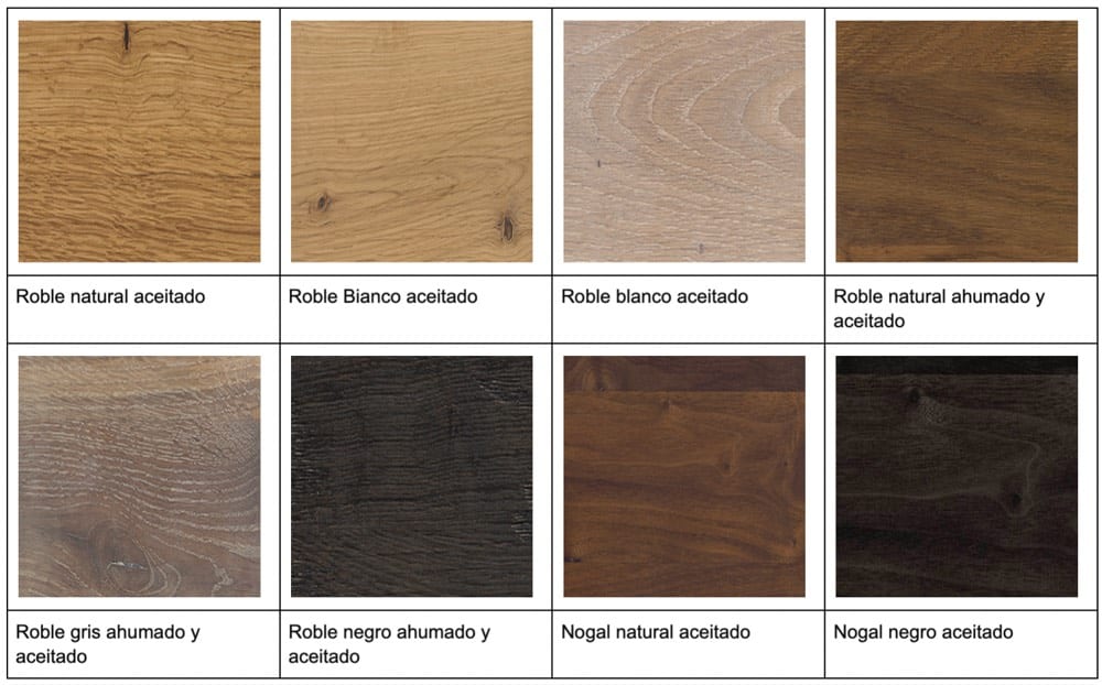 Especies de madera maciza ASC MBZ