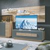 Mueble TV moderno en roble macizo 2
