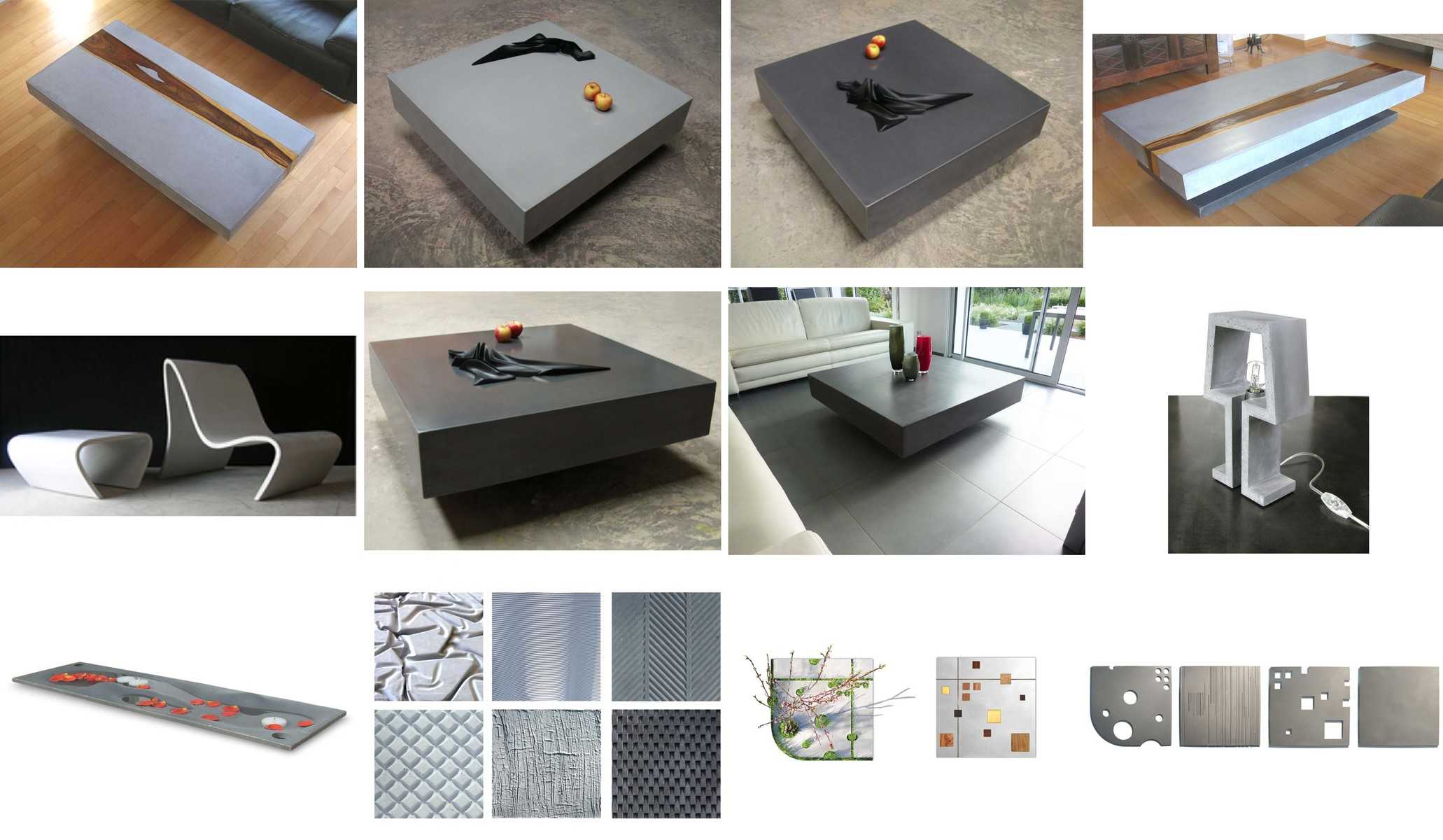 Concrete designer furniture