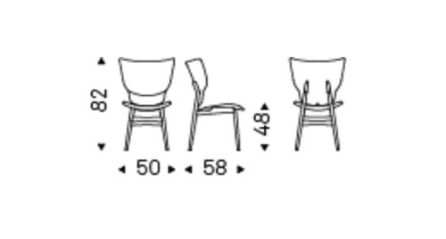 Solid wood italian luxury chair Dumbo dimensions