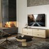 Designer tv and entertainment unit in solid walnut wood 9