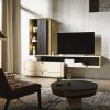 Designer tv and entertainment unit in solid walnut wood 8