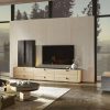 Designer tv and entertainment unit in solid walnut wood 6