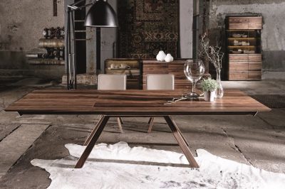 Mesa diseño de comedor de madera nogal gama alta