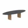 Mesa de comedor de exterior en teca y cristal texturizado REGALIZ de Royal Botania 5