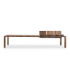 Mesa de comedor de madera maciza Achilles nogal 001